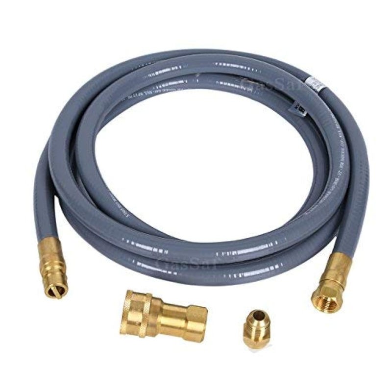 GasSaf 10 FT 1/2" ID Natural Gas Hose With Quick Connect Fitting, Conversion Kit for Gas Grill, Generator, Patio Heater and More - CSA Certified - Image 1